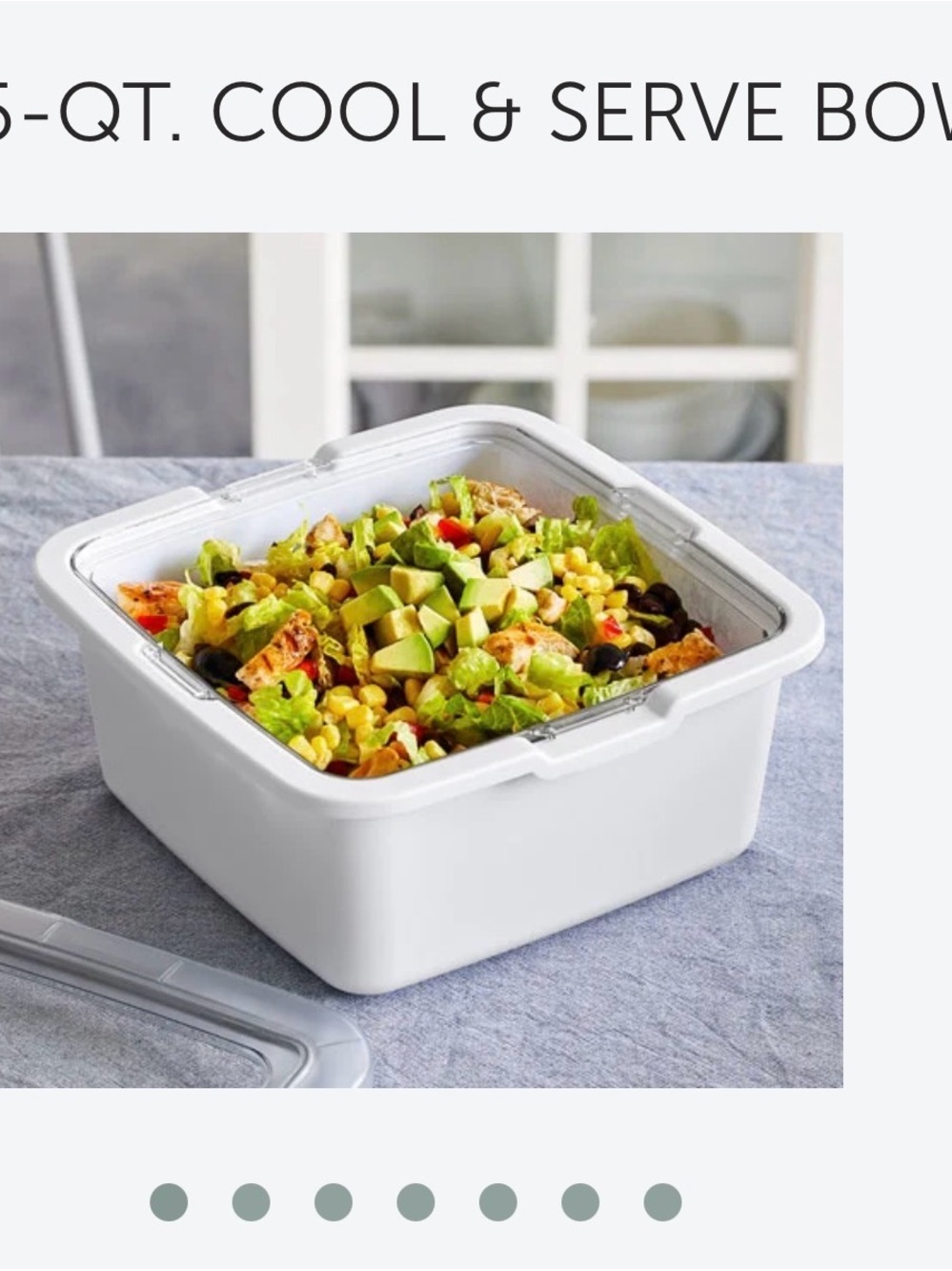 Pampered Chef 2.5 qt Cool & Serve Food Storage Bowl